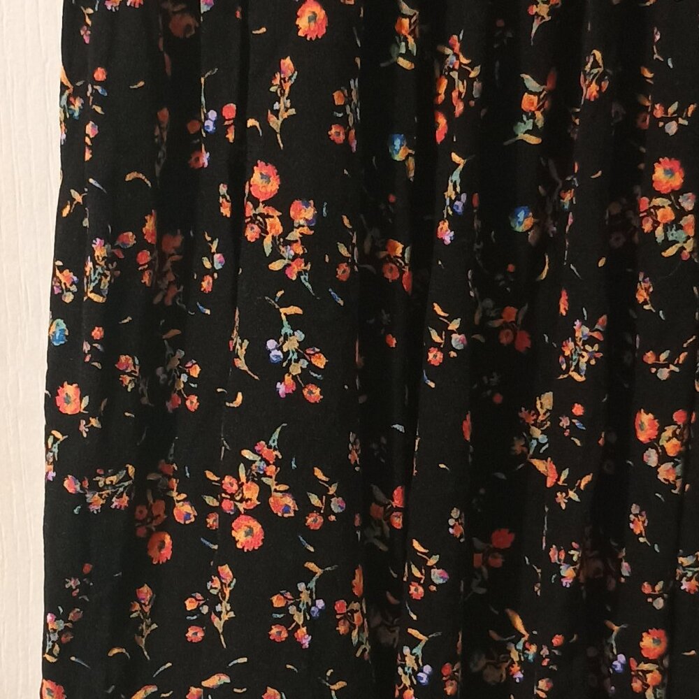 Wild Fable/Mini Dress/Women/M/Black Floral/Spaghetti Strap Sundress - Picture 6 of 11